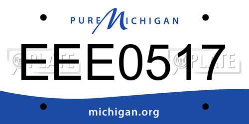 EEE0517 Michigan License Plate