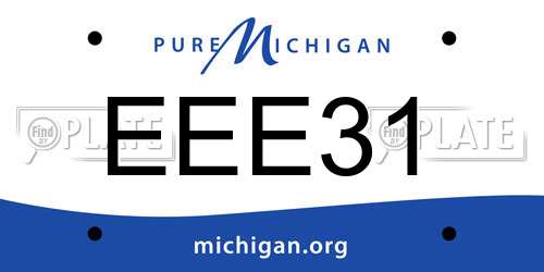 EEE31 Michigan License Plate
