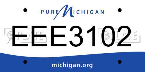 EEE3102 Michigan License Plate