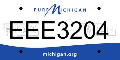 EEE3204 Michigan License Plate