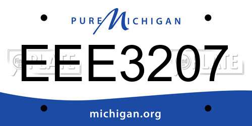 EEE3207 Michigan License Plate