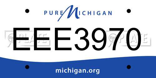 EEE3970 Michigan License Plate