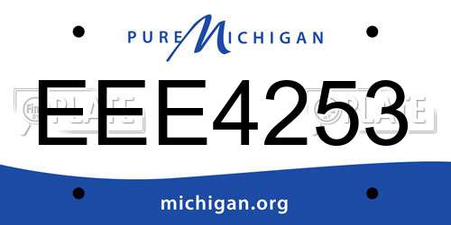 EEE4253 Michigan License Plate