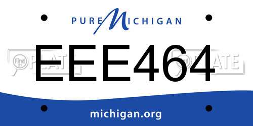 EEE464 Michigan License Plate