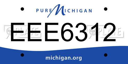 EEE6312 Michigan License Plate