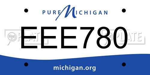 EEE780 Michigan License Plate