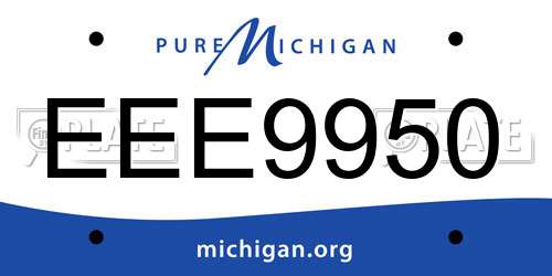 EEE9950 Michigan License Plate