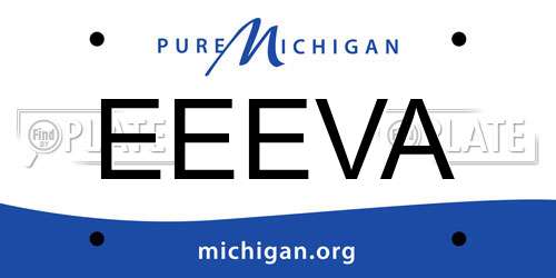 EEEVA Michigan License Plate
