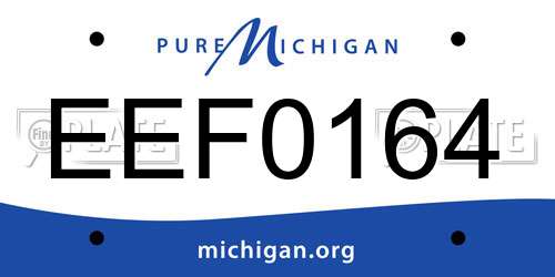 EEF0164 Michigan License Plate