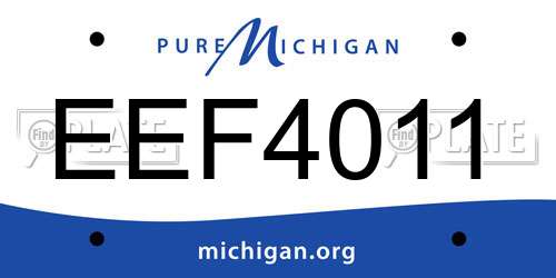 EEF4011 Michigan License Plate