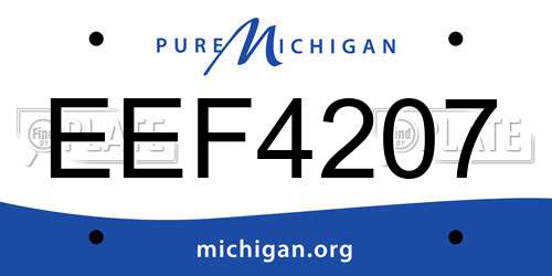 EEF4207 Michigan License Plate
