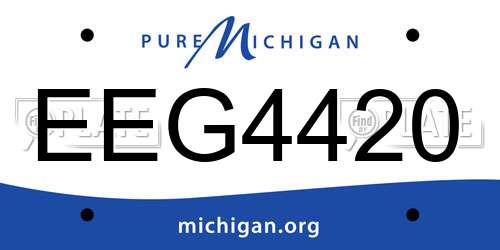 EEG4420 Michigan License Plate