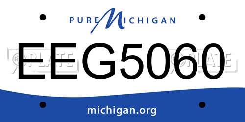 EEG5060 Michigan License Plate