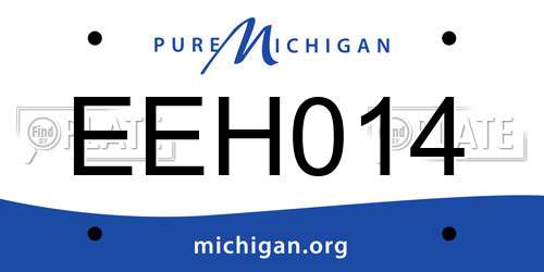 EEH014 Michigan License Plate
