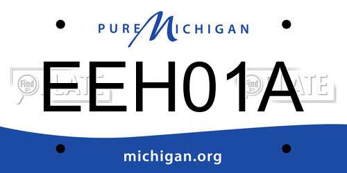 EEH01A Michigan License Plate
