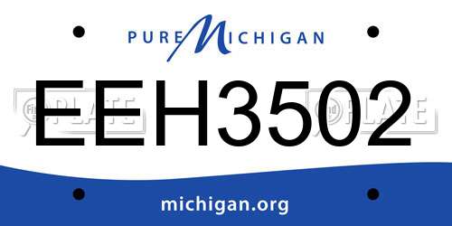 EEH3502 Michigan License Plate