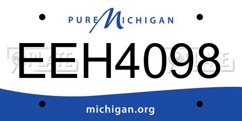 EEH4098 Michigan License Plate