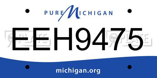 EEH9475 Michigan License Plate
