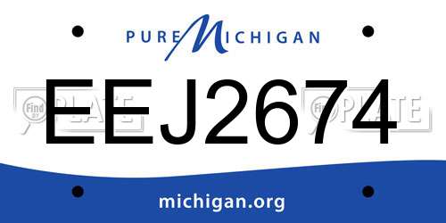 EEJ2674 Michigan License Plate