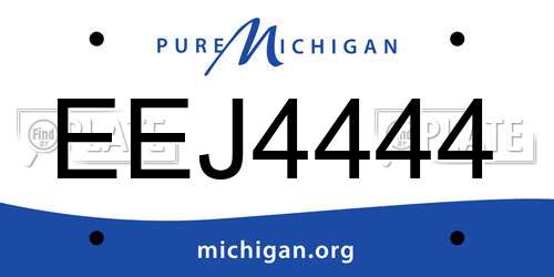 EEJ4444 Michigan License Plate