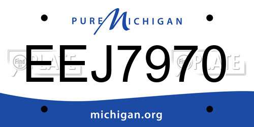 EEJ7970 Michigan License Plate