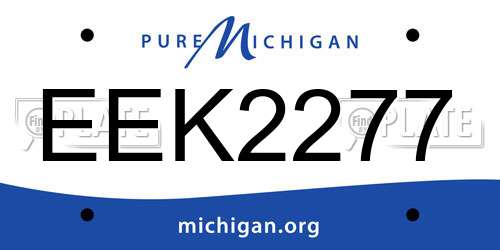 EEK2277 Michigan License Plate