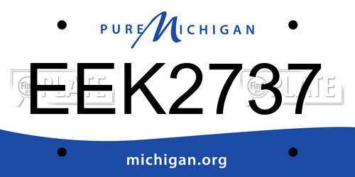 EEK2737 Michigan License Plate