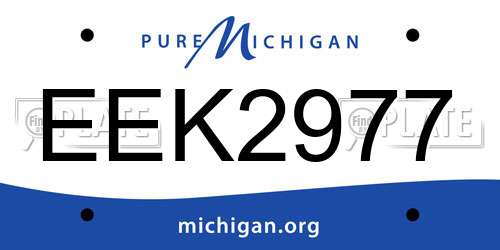 EEK2977 Michigan License Plate
