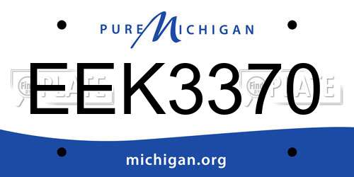 EEK3370 Michigan License Plate