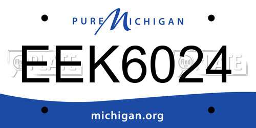 EEK6024 Michigan License Plate