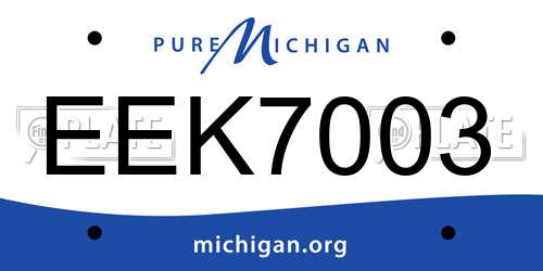 EEK7003 Michigan License Plate