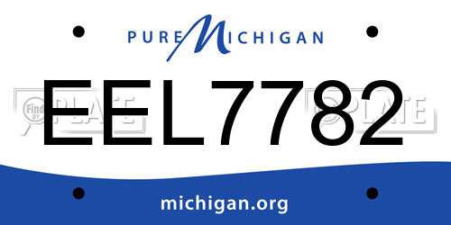 EEL7782 Michigan License Plate