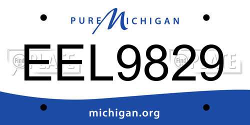 EEL9829 Michigan License Plate