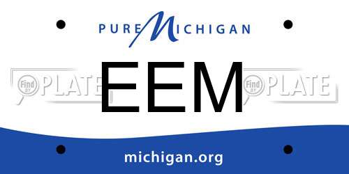 EEM Michigan License Plate