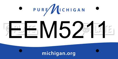 EEM5211 Michigan License Plate