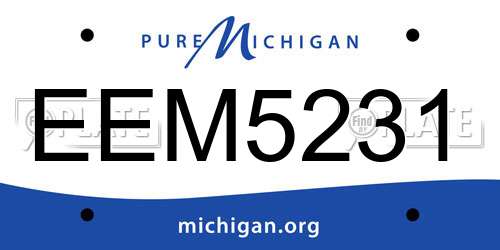 EEM5231 Michigan License Plate