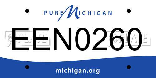 EEN0260 Michigan License Plate