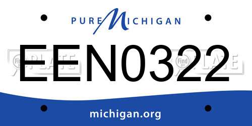 EEN0322 Michigan License Plate