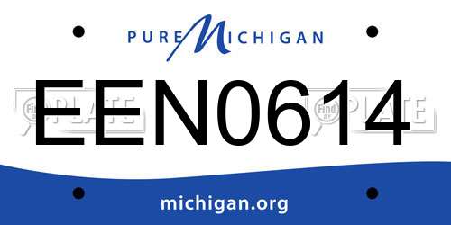 EEN0614 Michigan License Plate