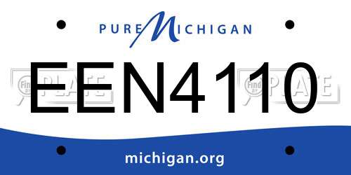 EEN4110 Michigan License Plate