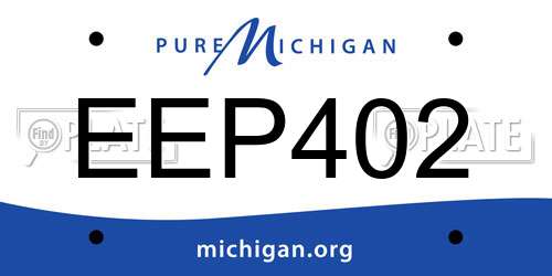EEP402 Michigan License Plate