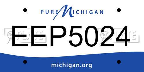 EEP5024 Michigan License Plate