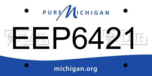 EEP6421 Michigan License Plate