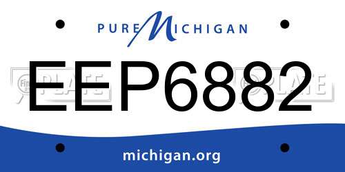 EEP6882 Michigan License Plate