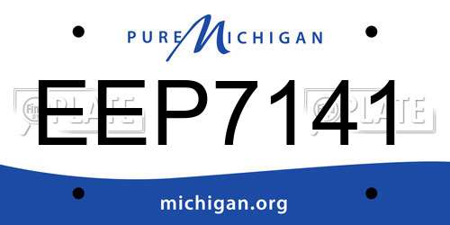 EEP7141 Michigan License Plate