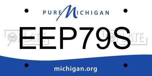 EEP79S Michigan License Plate