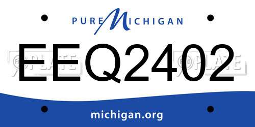 EEQ2402 Michigan License Plate