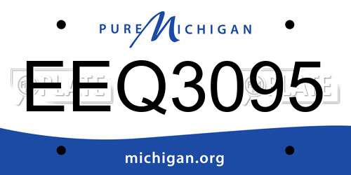 EEQ3095 Michigan License Plate