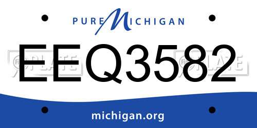 EEQ3582 Michigan License Plate