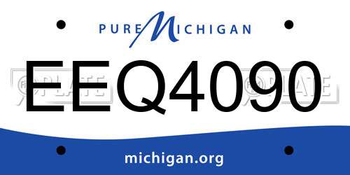 EEQ4090 Michigan License Plate
